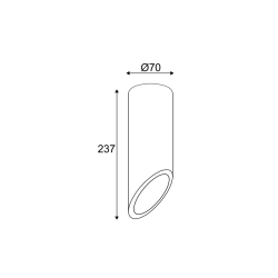 Луна FALTSO бял 24см дължина